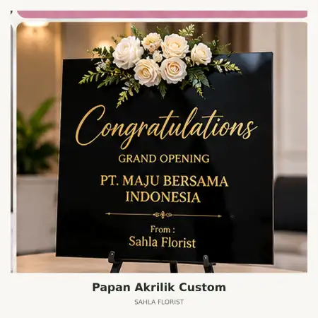Papan Bunga Akrilik Majalengka